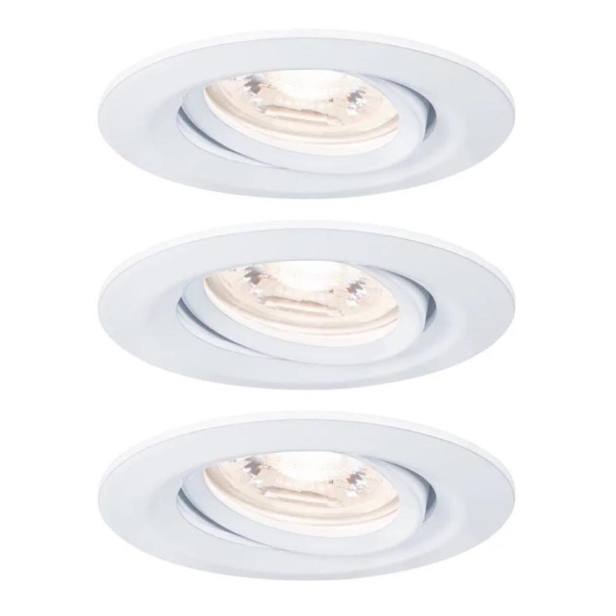 Paulmann 92971 - ΣΕΤ 3x LED/4,2W IP23 Χωνευτό φωτιστικό οροφής μπάνιου dimmimg NOVA 230V