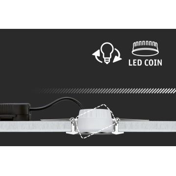 Paulmann 93080 - ΣΕΤ 3xLED/6W IP23 Κρεμαστό φωτιστικό οροφής μπάνιου dimmimg COIN 230V