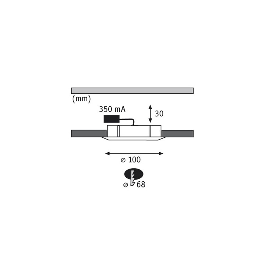 Paulmann 93543 - ΣΕΤ 3xLED/3W Χωνευτό φωτιστικό MICRO LINE 230V