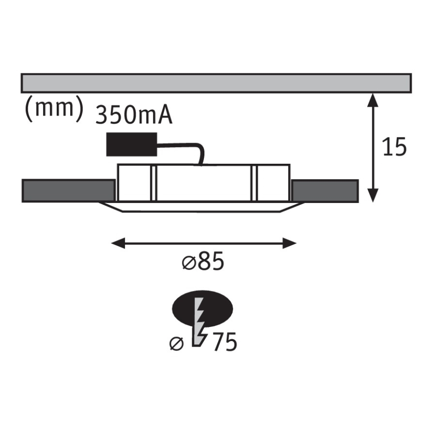 Paulmann 93570 - ΣΕΤ 3xLED/5,3W Κρεμαστό φως οροφής με dimmer MICRO LINE 230V