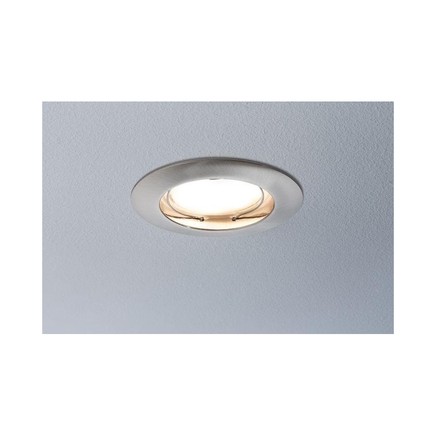 Paulmann 93958 - ΣΕΤ 3x LED/6,8W IP44 Χωνευτό φωτιστικό οροφής μπάνιου dimmimg COIN 230V