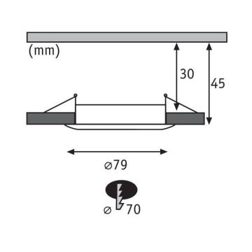 Paulmann 93958 - ΣΕΤ 3x LED/6,8W IP44 Χωνευτό φωτιστικό οροφής μπάνιου dimmimg COIN 230V