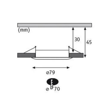 Paulmann 93976 - ΣΕΤ 3xLED/6,8W IP44 Χωνευτό φωτιστικό μπάνιου COIN 230V