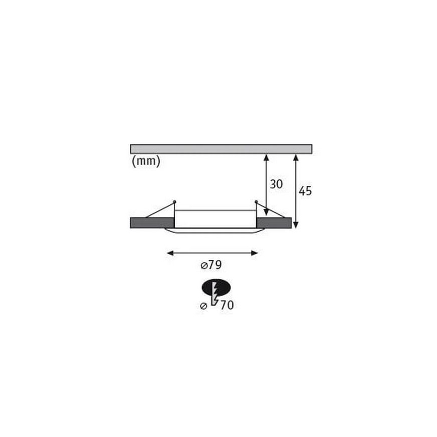 Paulmann 93976 - ΣΕΤ 3xLED/6,8W IP44 Χωνευτό φωτιστικό μπάνιου COIN 230V