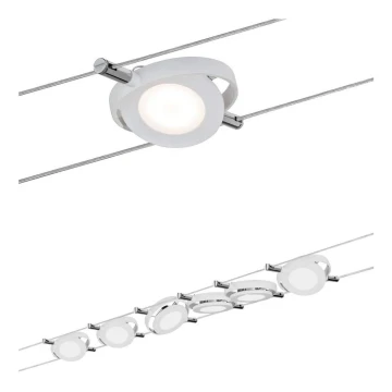 Paulmann 94106 - ΣΕΤ 6xLED/4W Φωτιστικό σποτ για a string system ROUNDMAC 230V λευκό