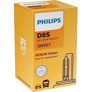 Philips 12411C1 -  Λάμπα αυτοκινήτου Xenon car Xenon Vision D8S PK32d-1/25W/42V 4500K