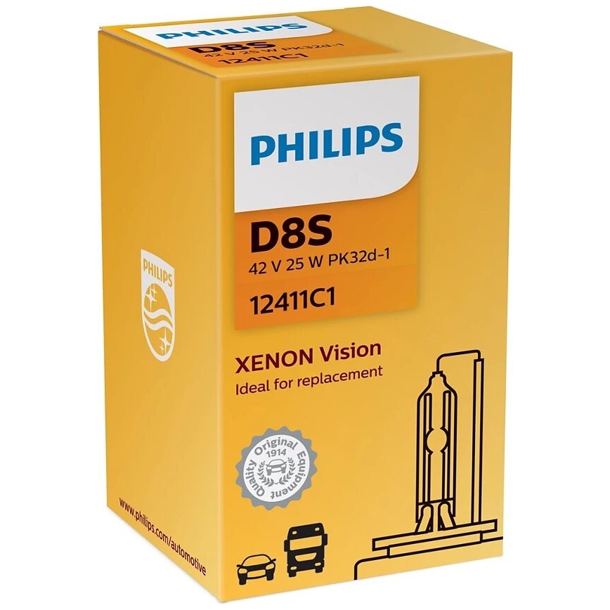 Philips 12411C1 -  Λάμπα αυτοκινήτου Xenon car Xenon Vision D8S PK32d-1/25W/42V 4500K