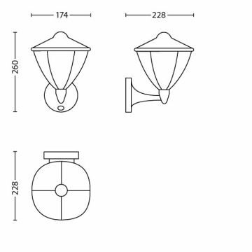 Philips - Φως LED εξωτερικού χώρου με αισθητήρα 1xLED/4,5W/230V IP44