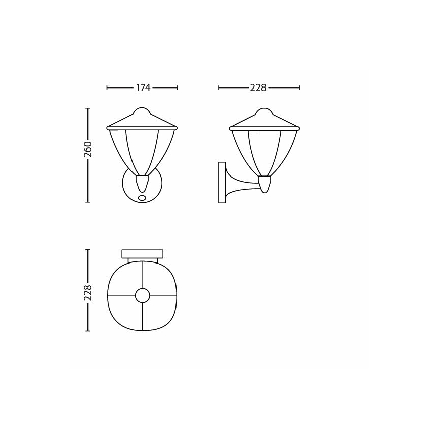 Philips - Φως LED εξωτερικού χώρου με αισθητήρα 1xLED/4,5W/230V IP44