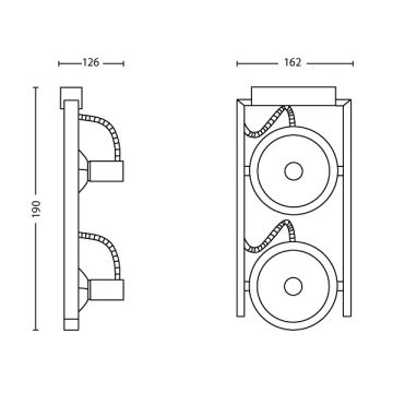 Philips 53062/48/PN - Φωτιστικό σποτ FAST 2xG9/42W/230V