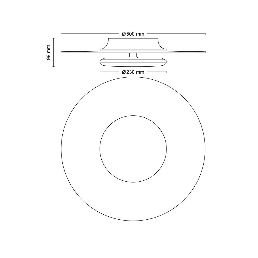 Philips- LED Dimmable φωτιστικό οροφής SCENE SWITCH LED/40W/230V 2700K μαύρο