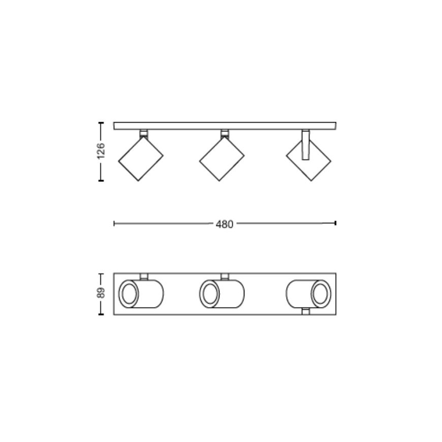 Philips - LED RGBW Dimmable σποτ Hue ARGENTA 3xGU10/4,2W/230V 2000-6500K