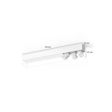 Philips - LED RGBW Dimmable σποτ Hue CENTRIS 3xGU10/4,2W/230V + LED/11W 2000-6500K