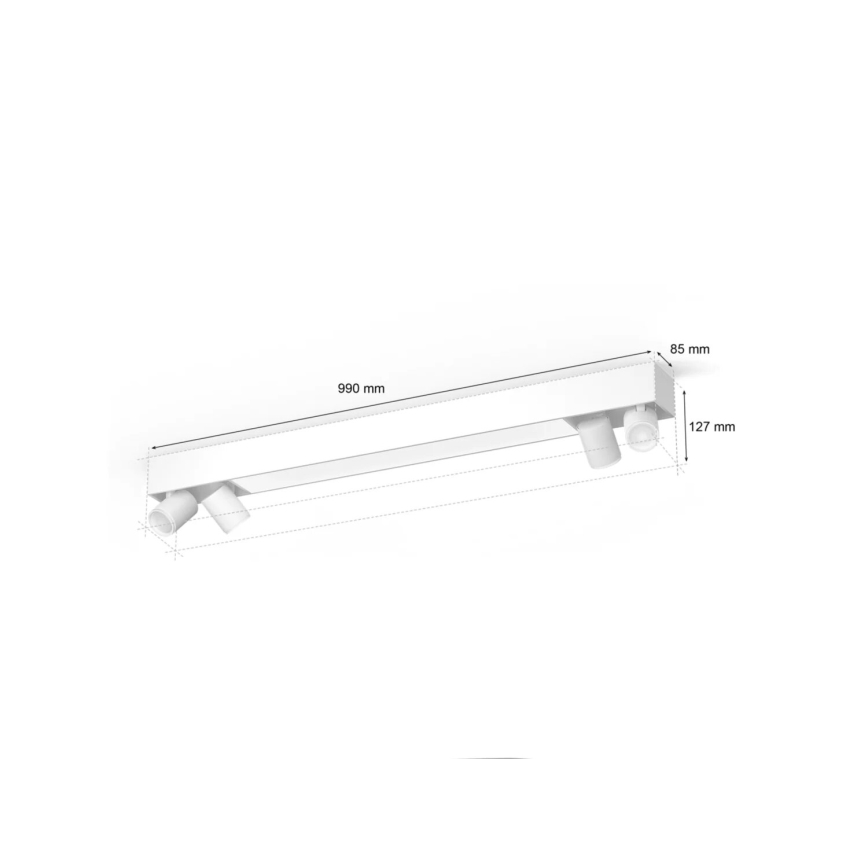 Philips - LED RGBW Dimmable σποτ Hue CENTRIS 4xGU10/4,2W/230V + LED/11W 2000-6500K