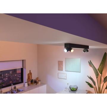 Philips - LED RGBW Dimmable σποτ Hue CENTRIS 4xGU10/4,2W/230V + LED/11W 2000-6500K