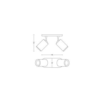 Philips - LED RGBW Dimmable σποτ Hue FUGATO 2xGU10/4,2W/230V 2000-6500K λευκό