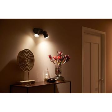 Philips - LED RGBW Dimmable σποτ Hue FUGATO 2xGU10/4,2W/230V 2000-6500K μαύρο