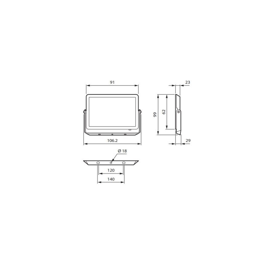 Philips - LED Προβολέας DECOFLOOD LED/10W/230V IP65