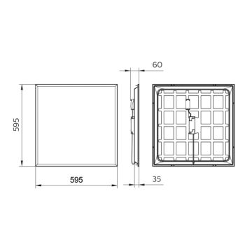 Philips - LED Χωνευτό πάνελ LEDINAIRE LED/34W/230V 60x60 cm 4000K