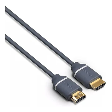 Philips SWV5650G/00 - Καλώδιο HDMI με Ethernet, βύσμα HDMI 2.0 A 5m γκρι