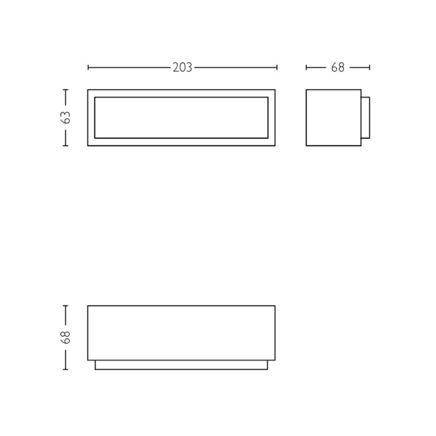 Philips - Επιτοίχιο φωτιστικό εξωτερικού χώρου LED STRATOSPHERE LED/3,8W/230V 2700K IP44