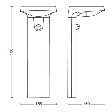 Philips - Ηλιακό φωτιστικό LED με αισθητήρα LED/1,2W/4V 4000K IP44