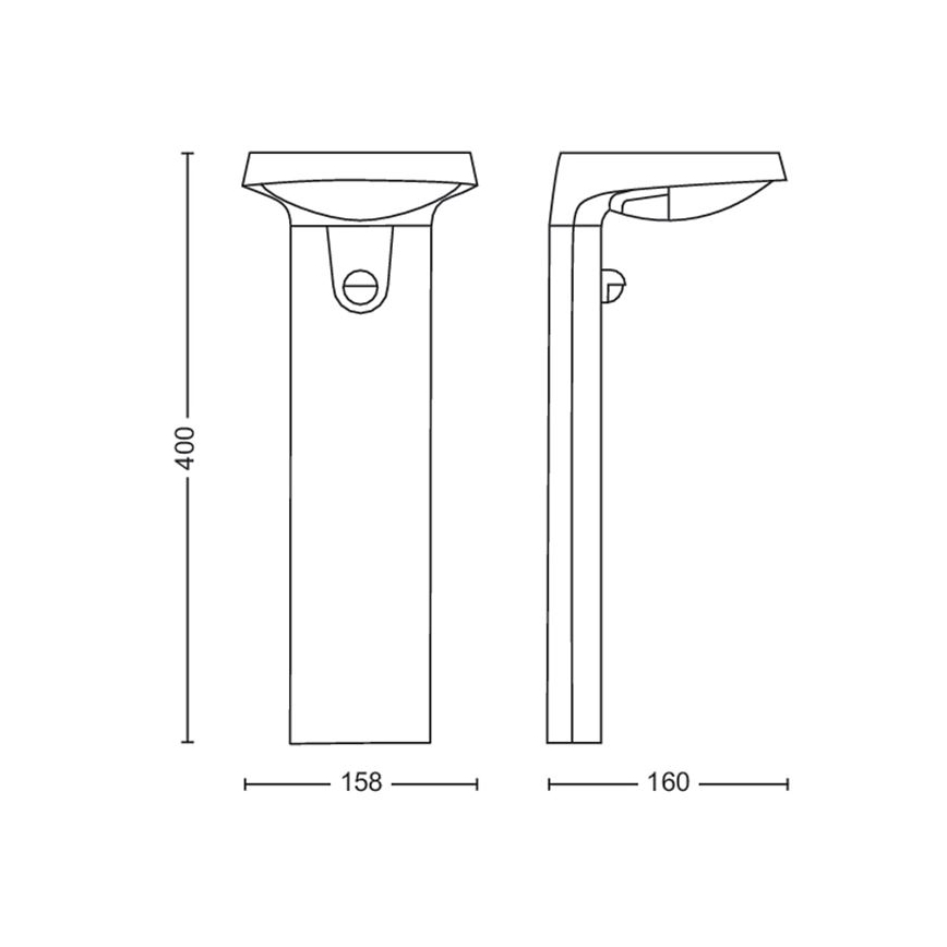 Philips - Ηλιακό φωτιστικό LED με αισθητήρα LED/1,2W/4V 4000K IP44