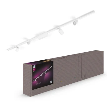 Philips  - ΣET 4xLED RGB Dimmable φωτιστικά ράγας Hue PERIFO LED RGB/20,8W/230V 2000-6500K