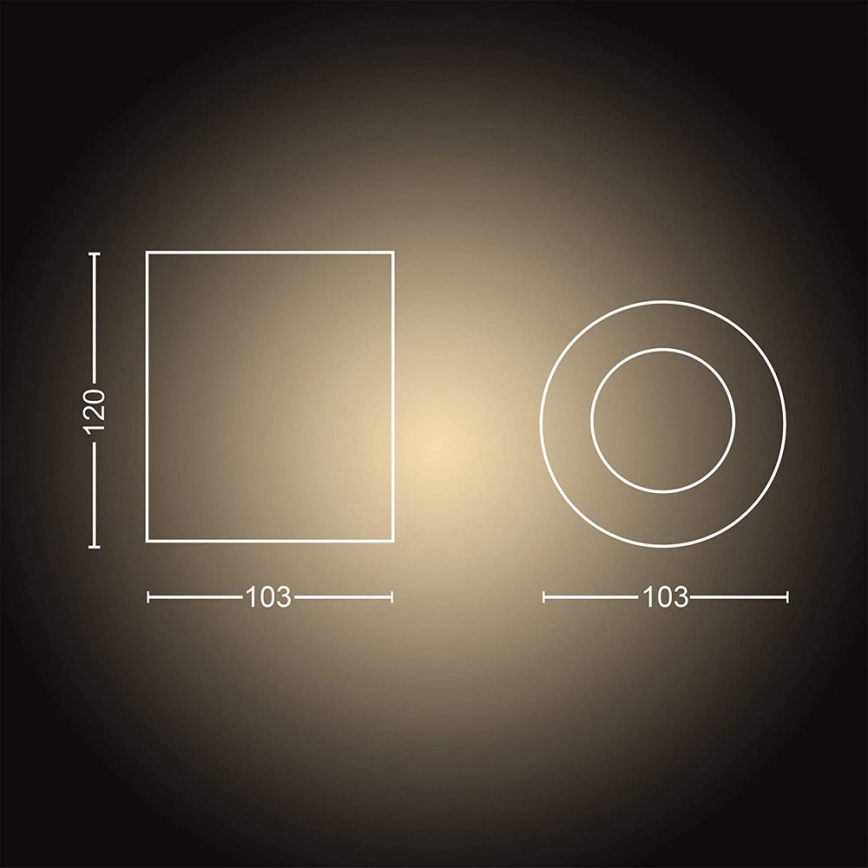 Philips - Φωτιστικό σποτ Dimming LED Hue PILLAR 1xGU10/4,2W/230V 2200-6500K + τηλεχειριστήριο λευκό