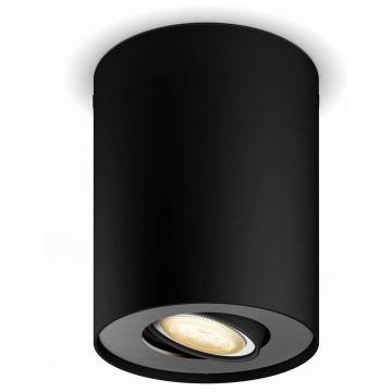 Philips - Φωτιστικό σποτ Dimming LED Hue PILLAR 1xGU10/4,2W/230V 2200-6500K + τηλεχειριστήριο μαύρο