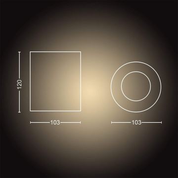 Philips - Φωτιστικό σποτ Dimming LED Hue PILLAR 1xGU10/4,2W/230V 2200-6500K + τηλεχειριστήριο μαύρο