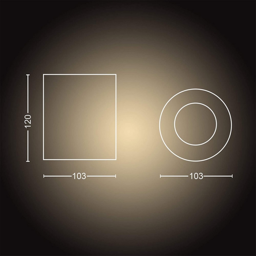 Philips - Φωτιστικό σποτ Dimming LED Hue PILLAR 1xGU10/4,2W/230V 2200-6500K + τηλεχειριστήριο μαύρο