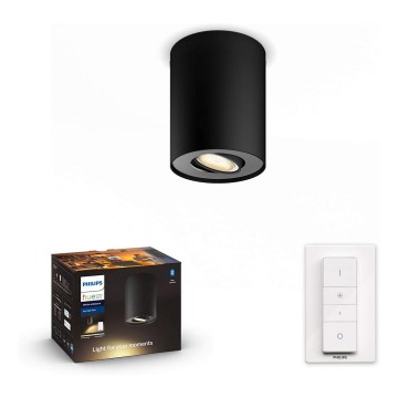 Philips - Φωτιστικό σποτ Dimming LED Hue PILLAR 1xGU10/5W/230V + τηλεχειριστήριο