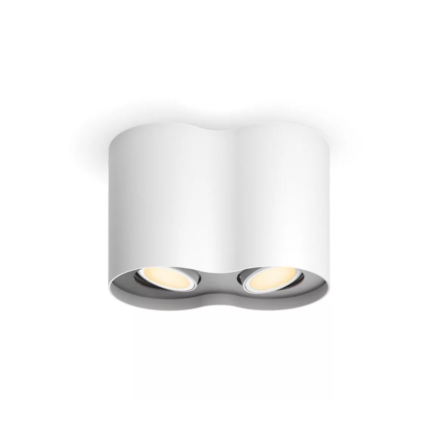 Philips - Φωτιστικό σποτ Dimming LED Hue PILLAR 2xGU10/4,2W/230V 2200-6500K + τηλεχειριστήριο λευκό