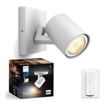 Philips - Φωτιστικό σποτ Dimming LED Hue RUNNER 1xGU10/4,2W/230V 2200-6500K + τηλεχειριστήριο λευκό