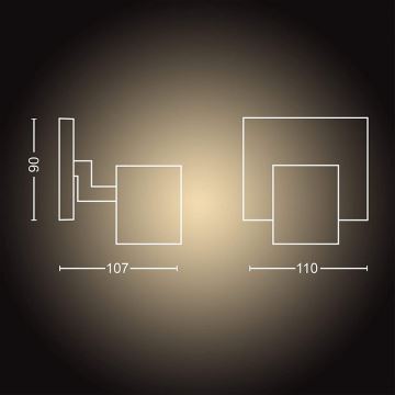 Philips - Φωτιστικό σποτ Dimming LED Hue RUNNER 1xGU10/4,2W/230V 2200-6500K + τηλεχειριστήριο μαύρο