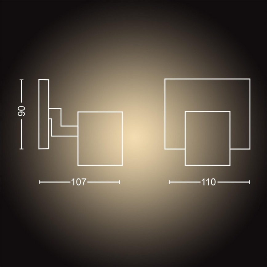 Philips - Φωτιστικό σποτ Dimming LED Hue RUNNER 1xGU10/4,2W/230V 2200-6500K λευκό