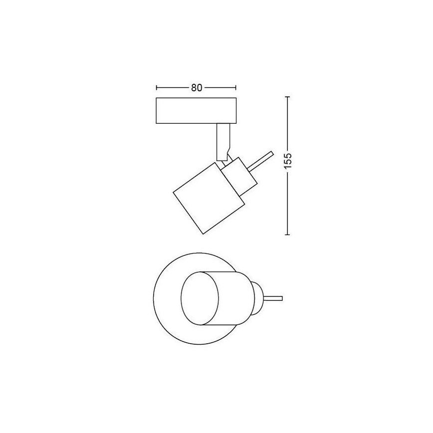 Philips - Φωτιστικό σποτ 1xGU10/35W/230V λευκό