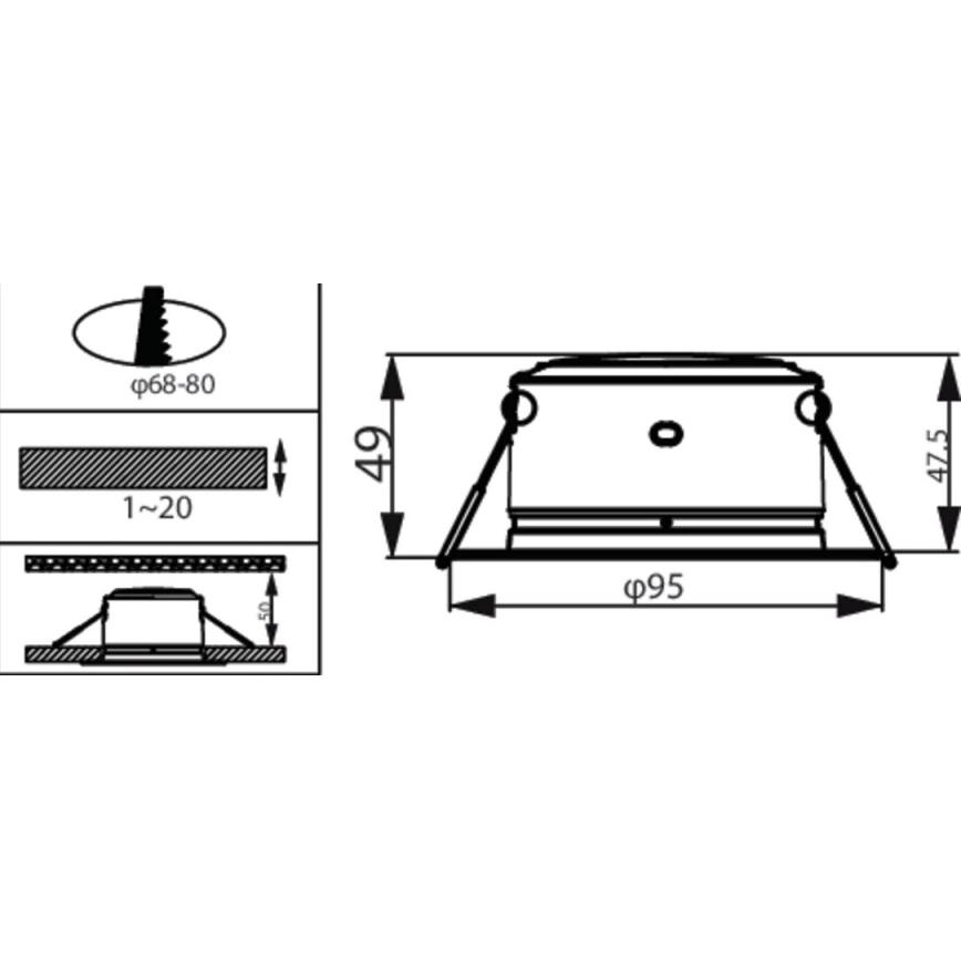 Philips -  LED Χωνευτό φωτιστικό οροφής LED/2W/230V 3000K