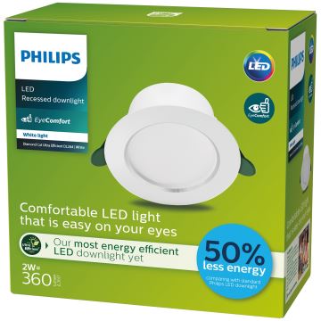 Philips - LED Χωνευτό φωτιστικό οροφής LED/2W/230V 4000K