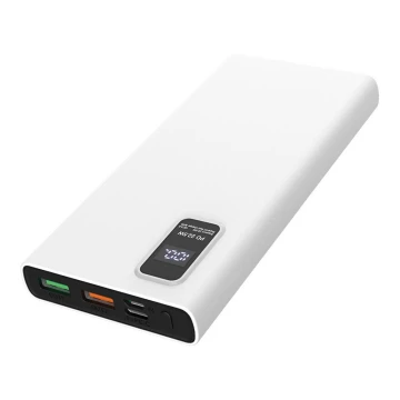 Power Bank με οθόνη LED Power Delivery 10000 mAh 3,7V λευκό