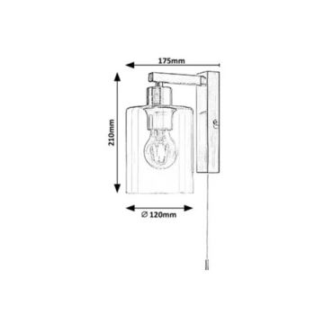 Rabalux - Φωτιστικό τοίχου 1xE27/40W/230V