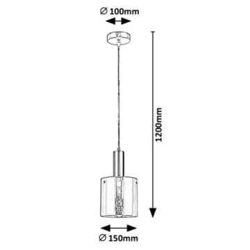 Rabalux - Πολύφωτο κρεμαστό DONATI 1xE27/60W/230V