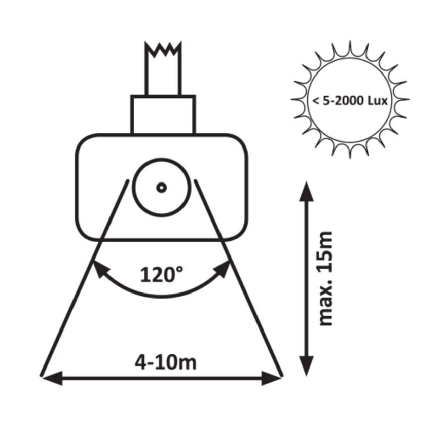 Rabalux - Προβολέας LED με αισθητήρα LED/10W/230V 4000K IP44 μαύρο