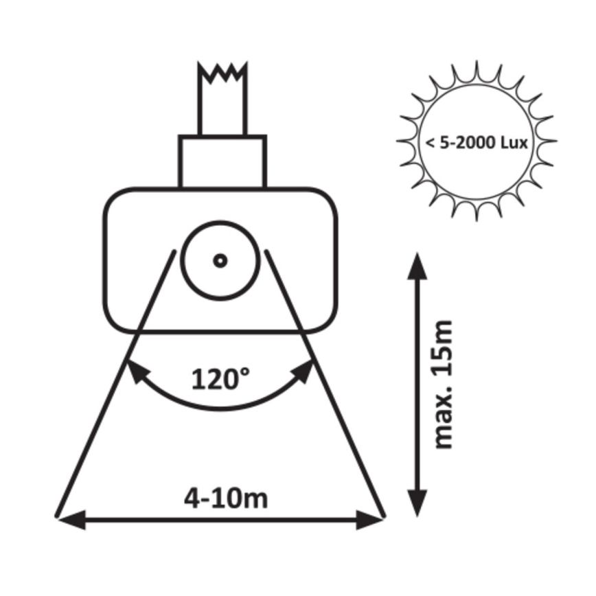 Rabalux - Προβολέας LED με αισθητήρα LED/30W/230V 4000K IP44 μαύρο