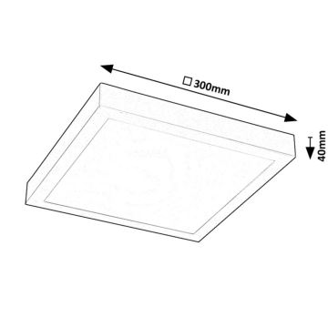 Rabalux -LED Φωτιστικό οροφής πλαφονιέρα 18W/230V 4000K 30x30 cm