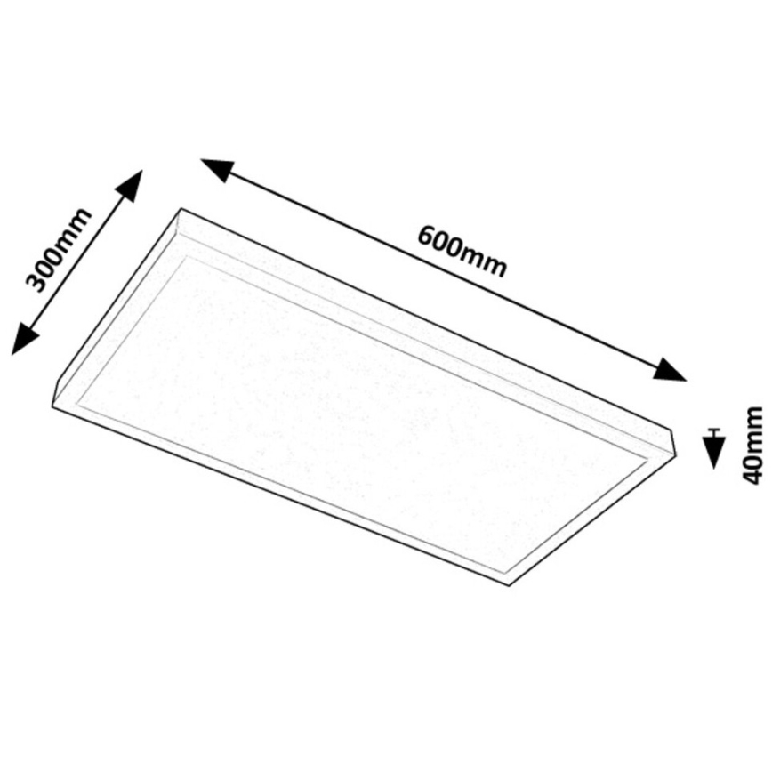 Rabalux - LED Φωτιστικό οροφής πλαφονιέρα  LED/24W/230V 4000K 60x30 cm