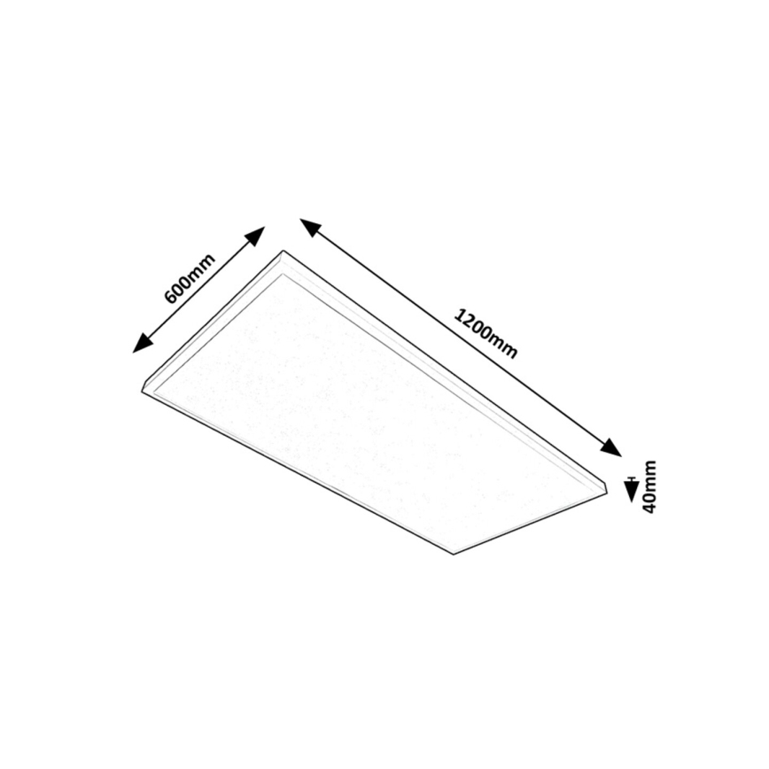 Rabalux - LED Φωτιστικό οροφής πλαφονιέρα LED/80W/230V 4000K 120x60 cm