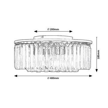 Rabalux - Φωτιστικό οροφής 3xE27/25W/230V