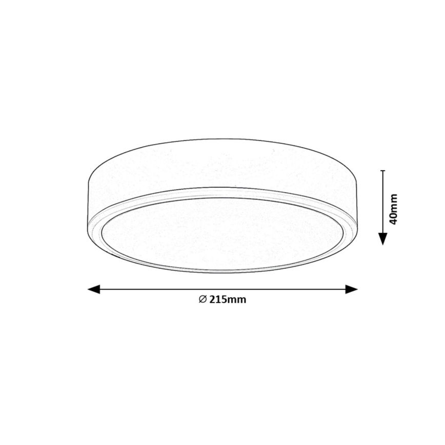 Rabalux - Φωτιστικό οροφής LED LED/22W/230V 3000/4000/6000K διάμετρος 21 cm λευκό